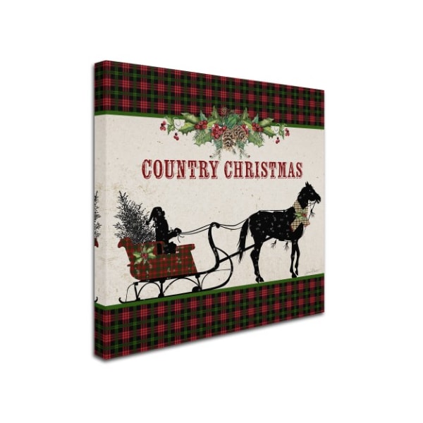 Jean Plout 'Country Christmas 3' Canvas Art,14x14